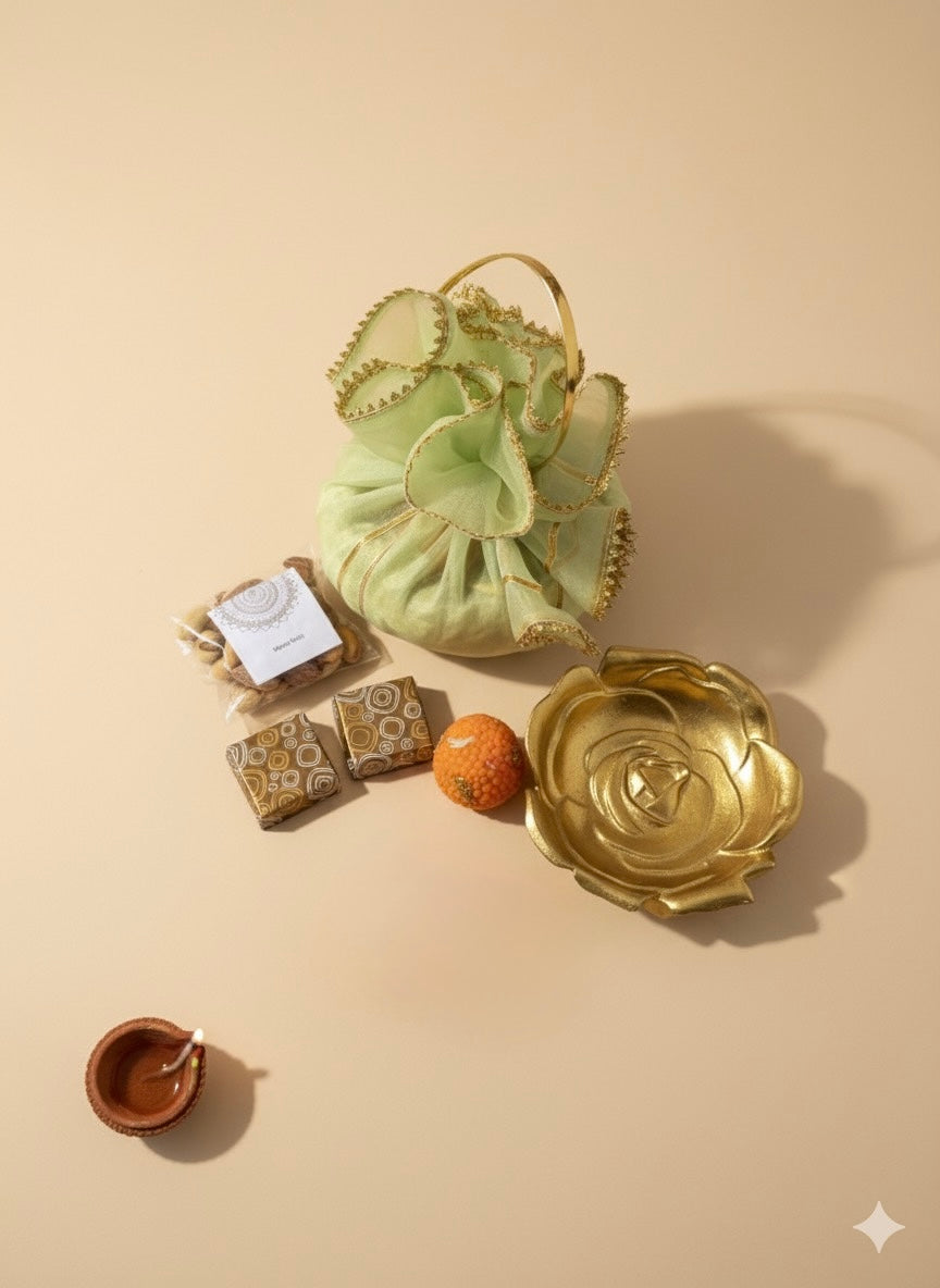 Mint Glow Potli Gift Box