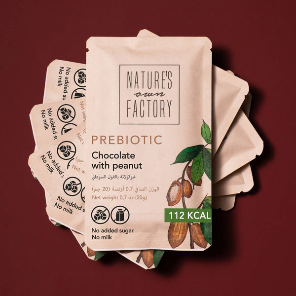 Prebiotic Chocolate with Peanuts - 112Kcal - Gluten free  - Vegan