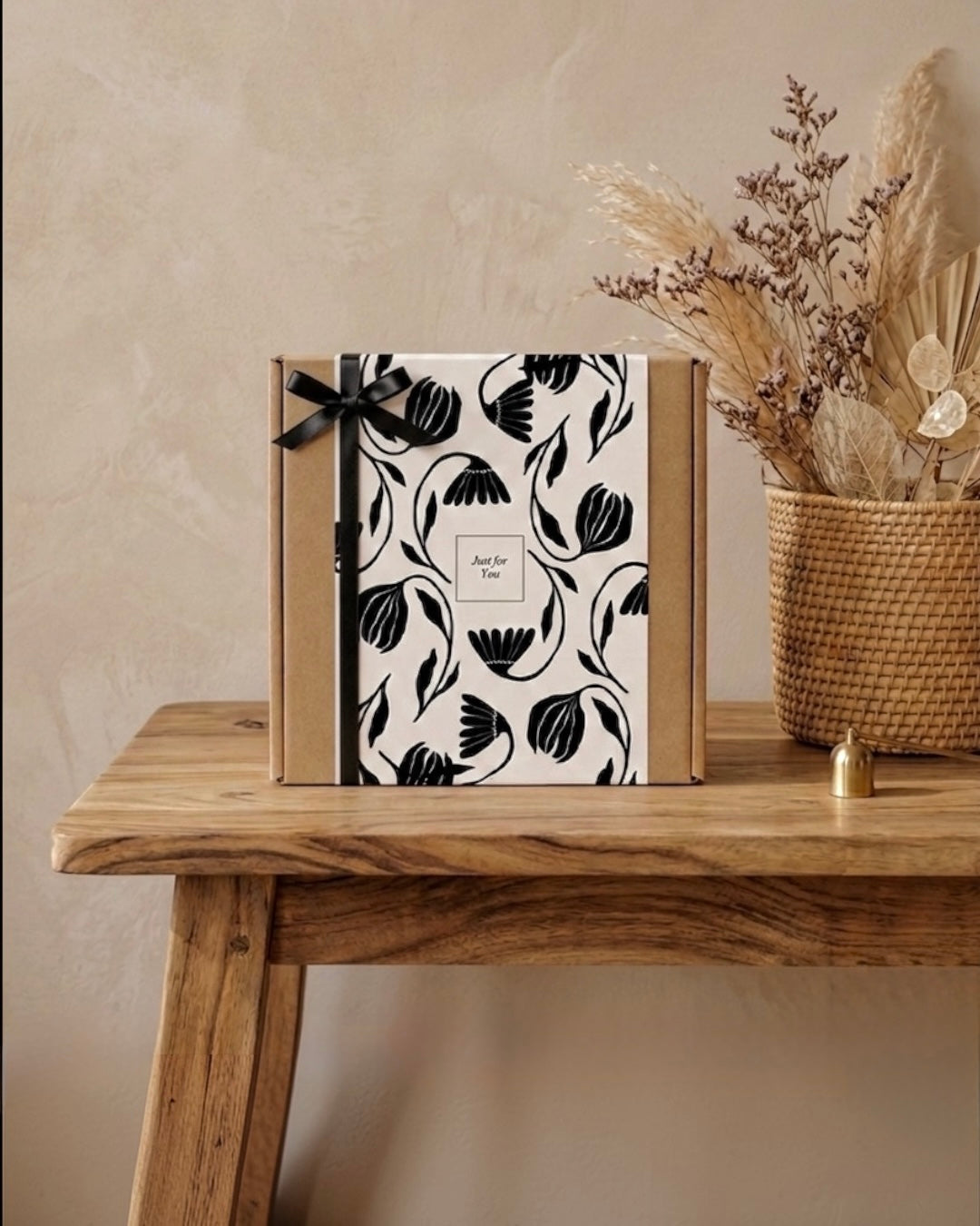 The Cosy Corner Gift Box beautifully packaged with floral design on eco-friendly kraft box.