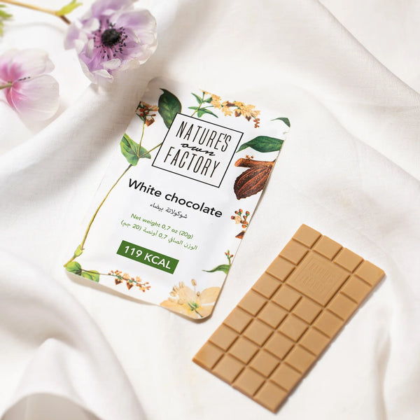 White Chocolate- 119Kcal - Gluten Free  - No Refined Sugar