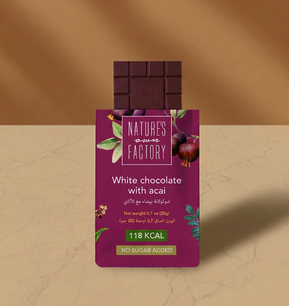 White Chocolate with Acai - Antioxidant Rich - Gluten Free